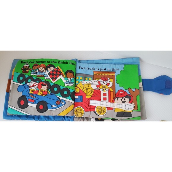 Vintage Fisher Price All Aboard Soft Play Cloth Book 1998 Kids book Baby Toy - Picture 4 of 8